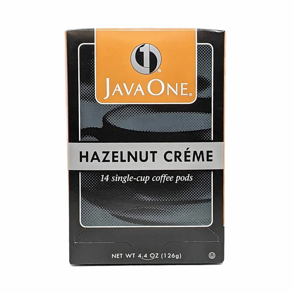JavaOne Hazelnut Crème Coffee Freshpack, Light Roast, 84/Carton (JTC70506CT)