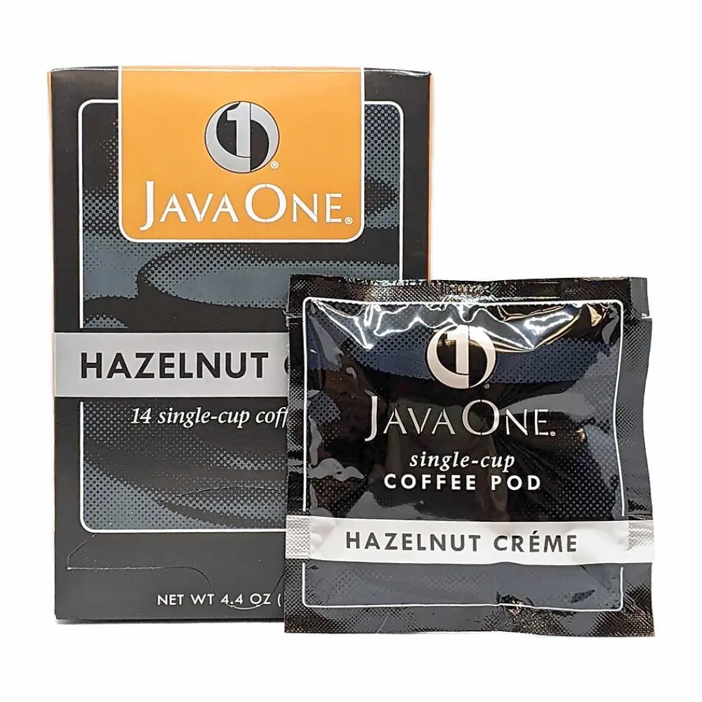 JavaOne Hazelnut Crème Coffee Freshpack, Light Roast, 84/Carton (JTC70506CT)