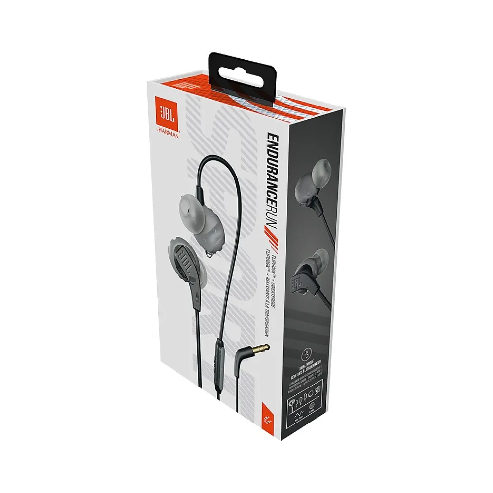 Endurance RUN Stereo Headphones, Black (ENDURRUNBLK)<JBL Best