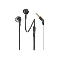 TUNE 205 Stereo Earbud Headphones, Black (T205BLKAM)<JBL Outlet