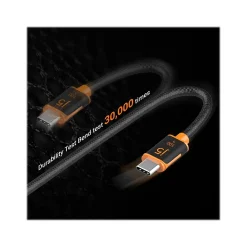 j5create 5.9' USB C to USB C Power Cable, Male to Male, Black (JUCX25L18)