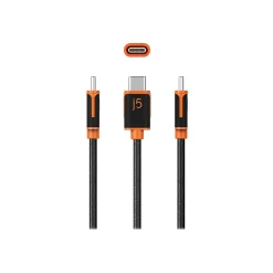 j5create 6' USB C to USB C Power Cable, Male to Male, Black (JUCX24)