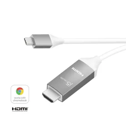 j5create 6' USB-C to HDMI Audio/Video Cable, Male to Male, Gray (JCC153G)