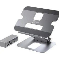 8.9" x 2.08" Aluminum Multi-Angle Dual-HDMI Docking Stand, Space Gray (JTS427)<j5create Online