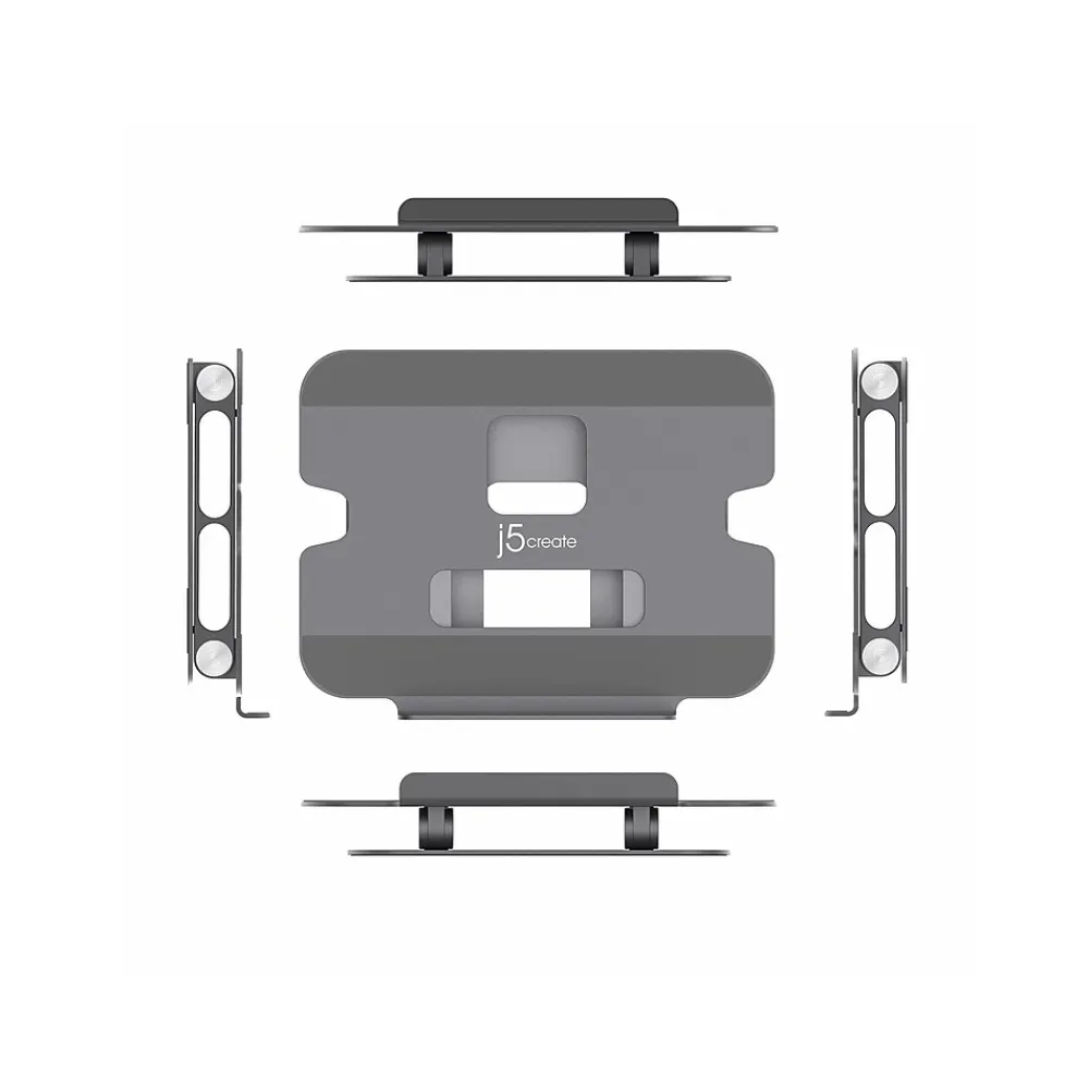Aluminum Multi-Angle Laptop Stand for Up to 16" Laptops, 11.4" x 8.9", Space Gray (JTS127)<j5create Clearance