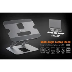 Aluminum Multi-Angle Laptop Stand for Up to 16