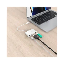 j5create Eco-Friendly 3-Port USB-C Hub, White (JCA379EW)