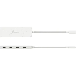j5create Eco-Friendly 4-Port USB Type-C Hub, Pure White (JCH345EW)
