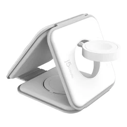 Magnetic Wireless 3-in-1 Charging Station, White (JUPW3215)<j5create Clearance