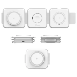 Magnetic Wireless 3-in-1 Charging Station, White (JUPW3215)<j5create Clearance