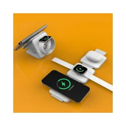 Magnetic Wireless 3-in-1 Charging Station, White (JUPW3215)<j5create Clearance