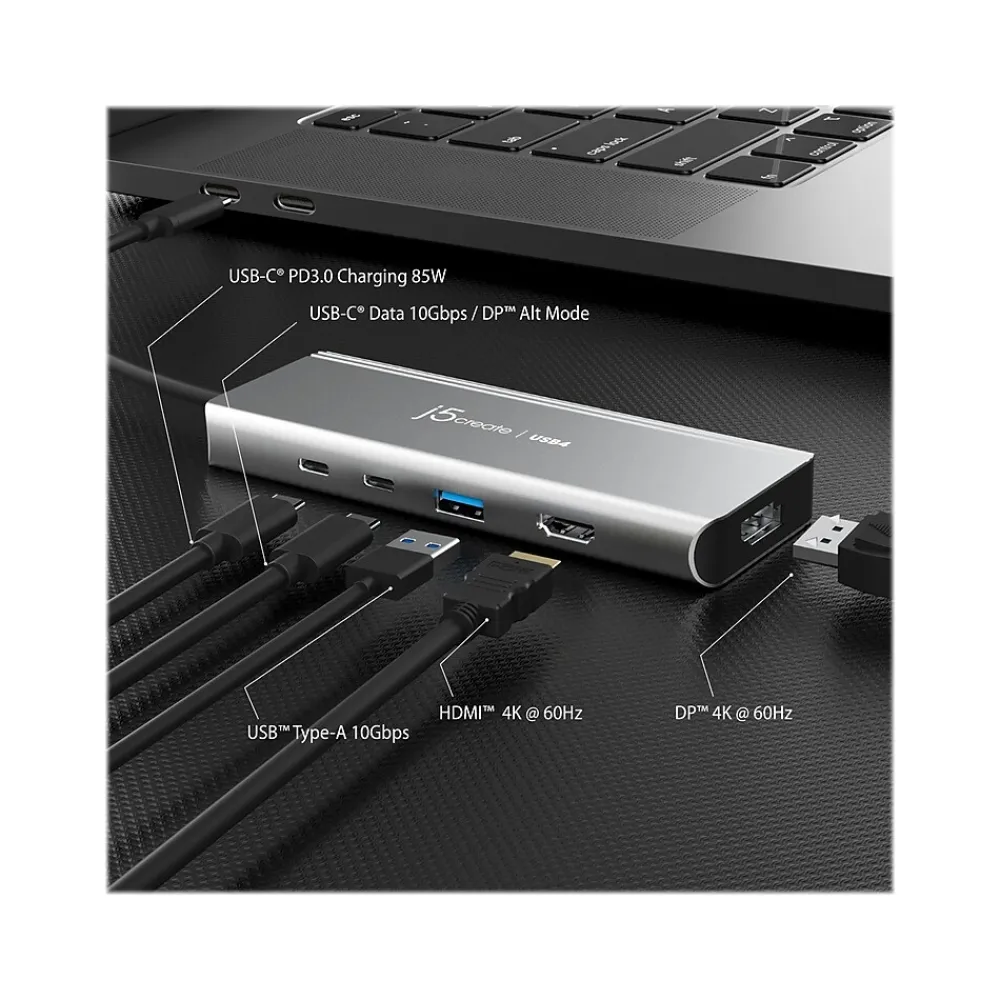 j5create 5-Port USB Type-C Hub, Space Gray (JCD401)