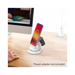 Qi2 3-in-1 Magnetic Wireless Foldable Charging Station, White (JUPW3415)<j5create Best