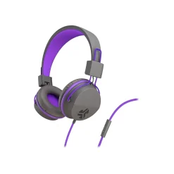 JBuddies Studio Kids On-Ear Headphones, Graphite/Violet (JKSTUDIO-GRYPRPL-BOX)<JLab