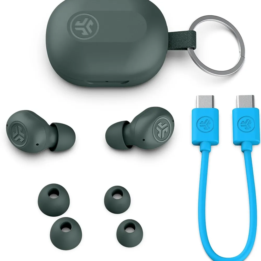 JBuds Mini Wireless Noise Canceling Earbuds, Bluetooth, Sage (EBJBMINIRSGE124)<JLab Best