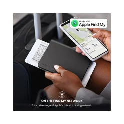 Loc8 RFID Faux Leather Passport Holder, Midnight Black (JTWMN)<JOURNEY