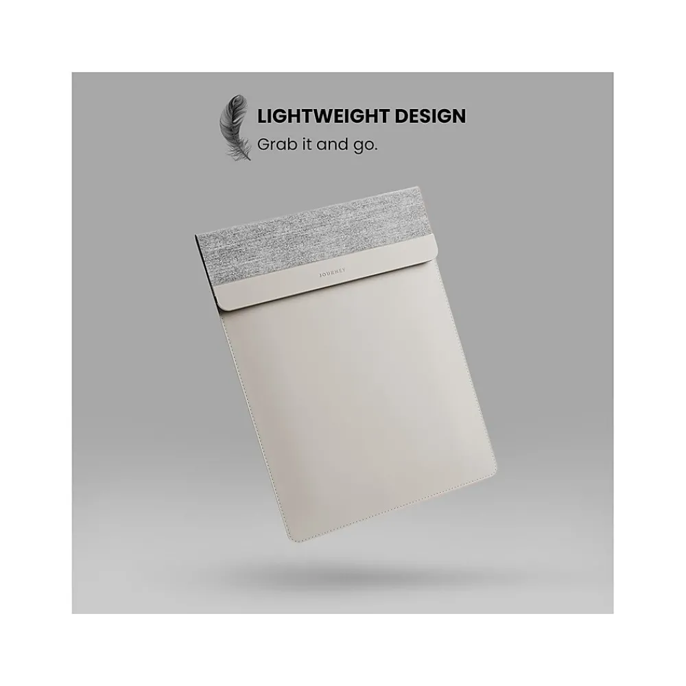 NEXA 16" Faux Leather Laptop Sleeve, (JWCS16LG)<JOURNEY New