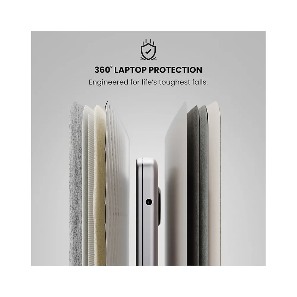 NEXA 16" Faux Leather Laptop Sleeve, (JWCS16LG)<JOURNEY New