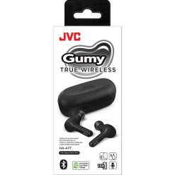 Gumy True Wireless Earbuds with Microphone, Bluetooth, Black (HAA7TBU)<JVC