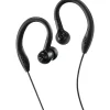 HA EC10B Sweat Proof Stereo Headphones, Black (HA-EC10B)<JVC Clearance