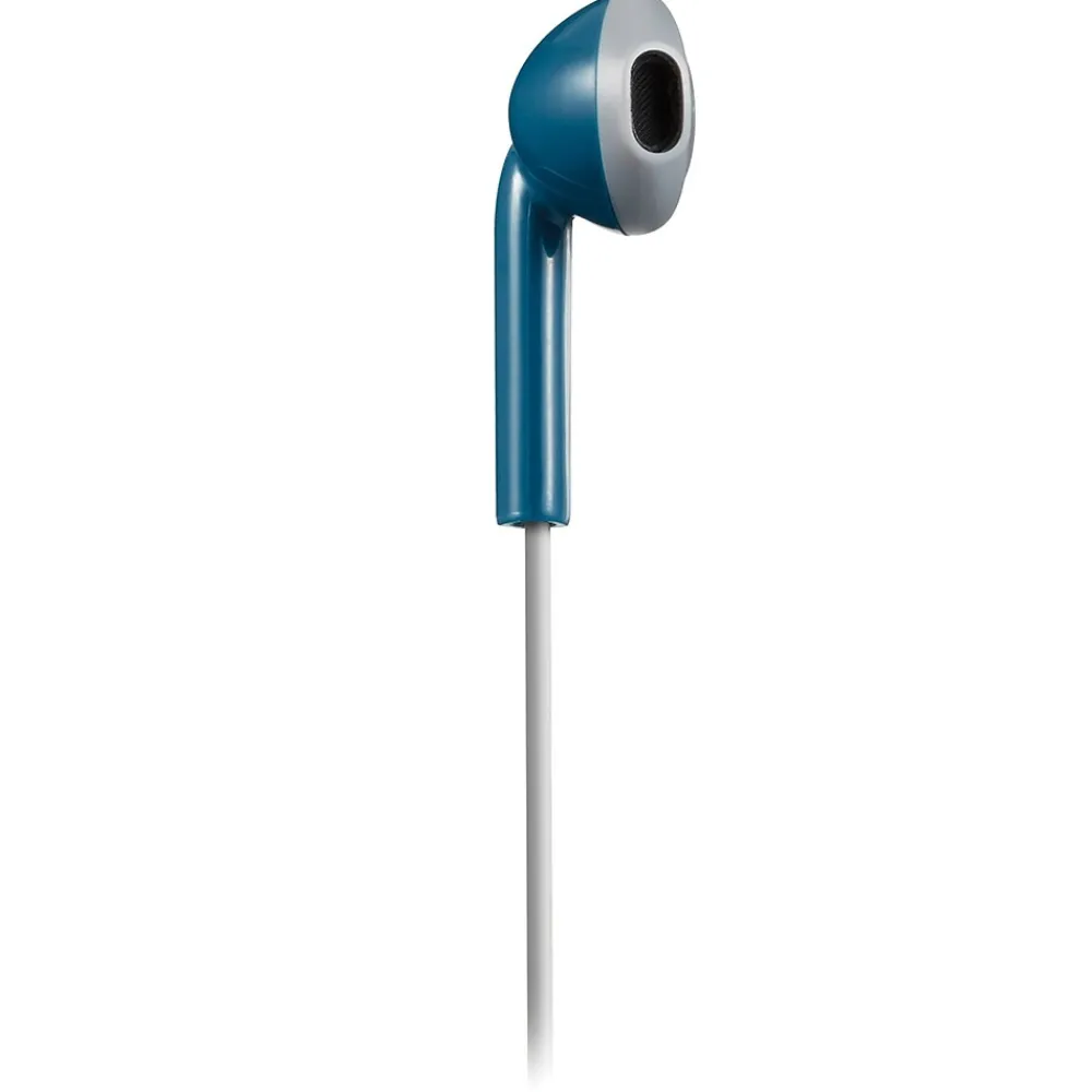 Retro In-Ear Earbuds with Microphone, Blue (HAF19MAH)<JVC Sale