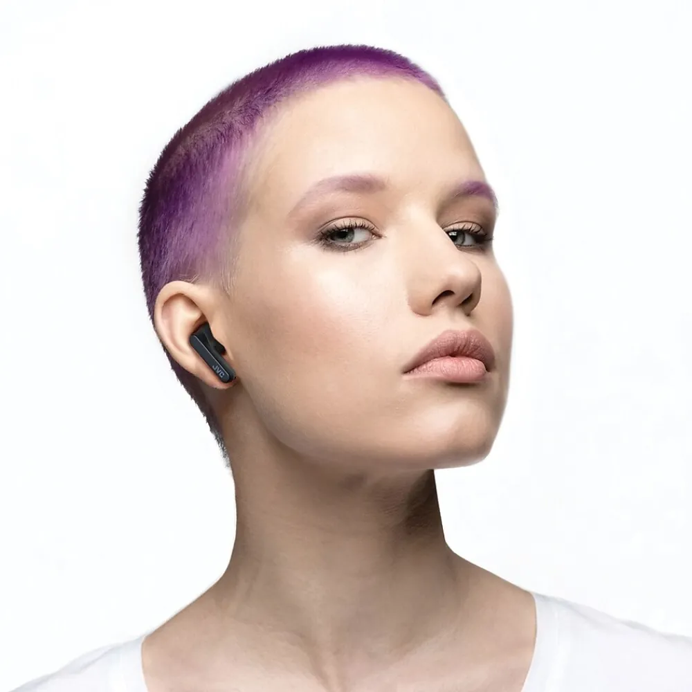 RIPTIDZ True Wireless Earbuds with Charging Case, Bluetooth, Black (HAA9TB)<JVC Clearance