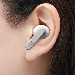 RIPTIDZ True Wireless Earbuds with Charging Case, Bluetooth, White (HAA9TW)<JVC Clearance