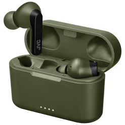 RIPTIDZ True Wireless Earbuds with Charging Case, Bluetooth, Olive (HAA9TG)<JVC Best