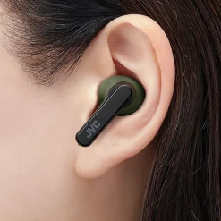 RIPTIDZ True Wireless Earbuds with Charging Case, Bluetooth, Olive (HAA9TG)<JVC Best