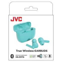 Ultra-Compact True Wireless Earbuds with Charging Case, Bluetooth, Green (HAD5TG)<JVC Clearance