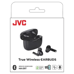 Ultra-Compact True Wireless Earbuds with Charging Case, Bluetooth, Olive Black (HAD5TB)<JVC Clearance