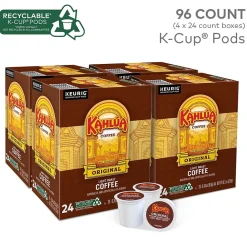 Kahlua Original Coffee, Keurig K-Cup Pod, Light Roast, 96/Carton (PB4141CT)