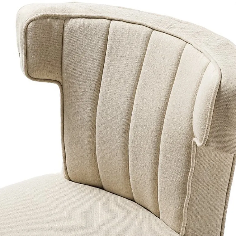 Office Chairs*Karat Home Armless Polyester Swivel Task Chair, Tan (OFM0001-TAN)