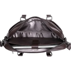 Roger Laptop Briefcase, Brown Faux Leather (22601BROWN)<Karla Hanson New