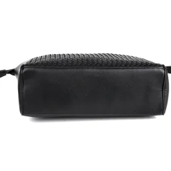 Tanya Black Vegan Leather Tote Bag, Medium (21804BLACK)<Karla Hanson Sale