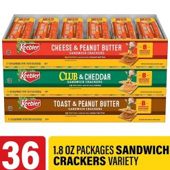 Keebler Cracker Variety Pack, 1.8 oz, 36/count (600-00773)