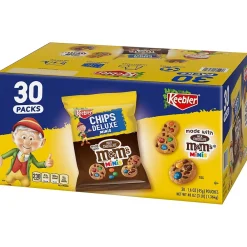 Keebler M&M's Chip Deluxe Mini Chocolate Cookies, 1.6 oz., 30/Box (209-00466)