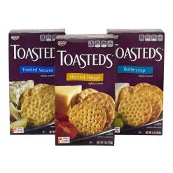 Keebler Toasteds Crackers - Variety Pack (5 Boxes of 3 Different Flavors), 40 oz, 5/Pack (22487)