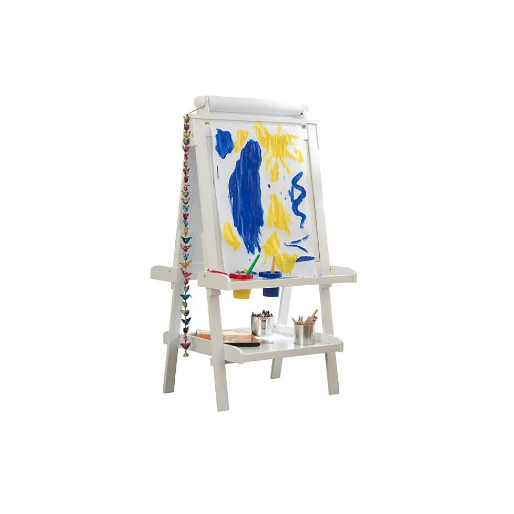 Dry Erase*KidKraft Deluxe Dry/Wet Erase Easel, 48", White Wood (62040)