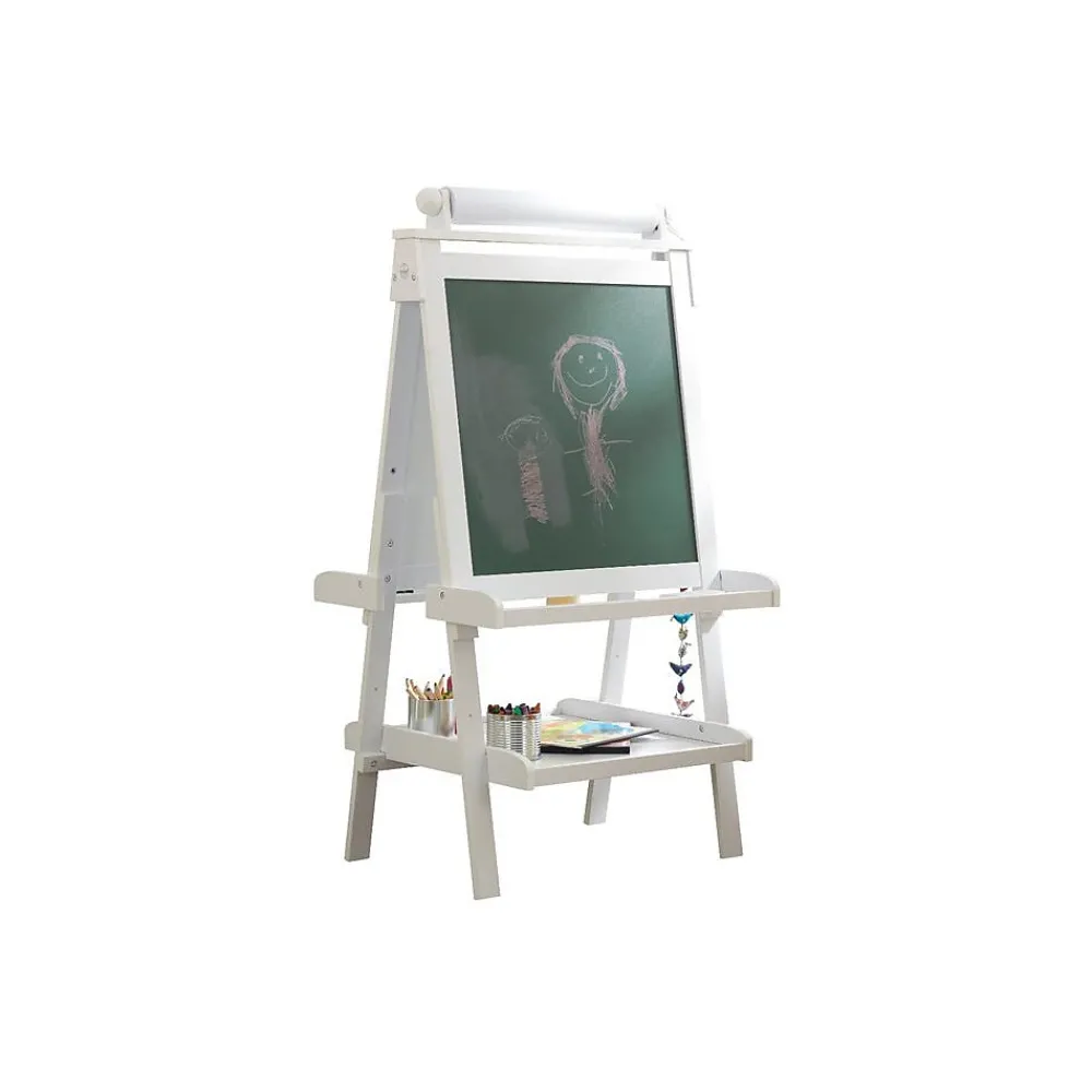 Dry Erase*KidKraft Deluxe Dry/Wet Erase Easel, 48", White Wood (62040)