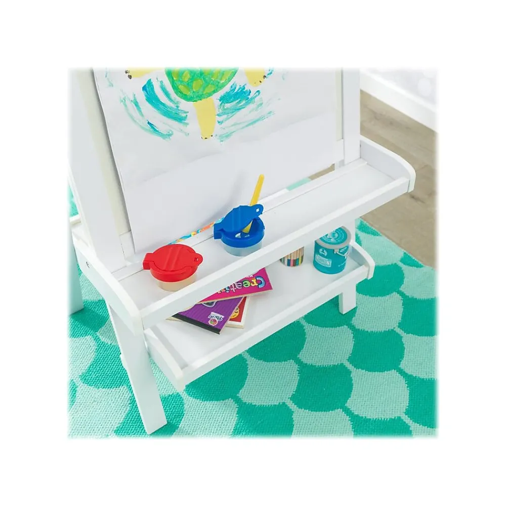 Dry Erase*KidKraft Deluxe Dry/Wet Erase Easel, 48", White Wood (62040)