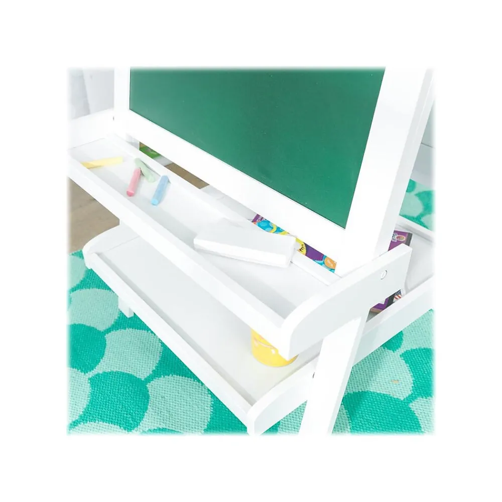 Dry Erase*KidKraft Deluxe Dry/Wet Erase Easel, 48", White Wood (62040)