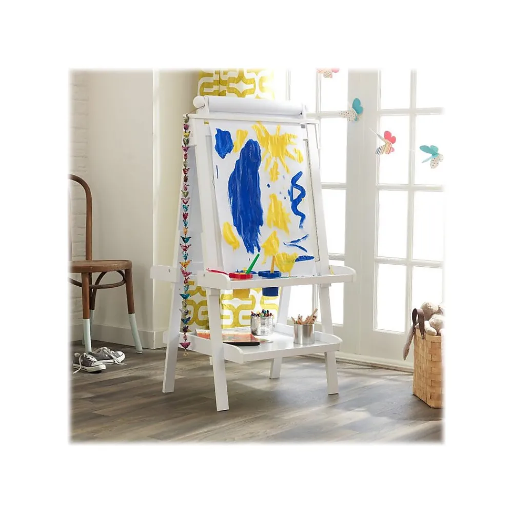 Dry Erase*KidKraft Deluxe Dry/Wet Erase Easel, 48", White Wood (62040)