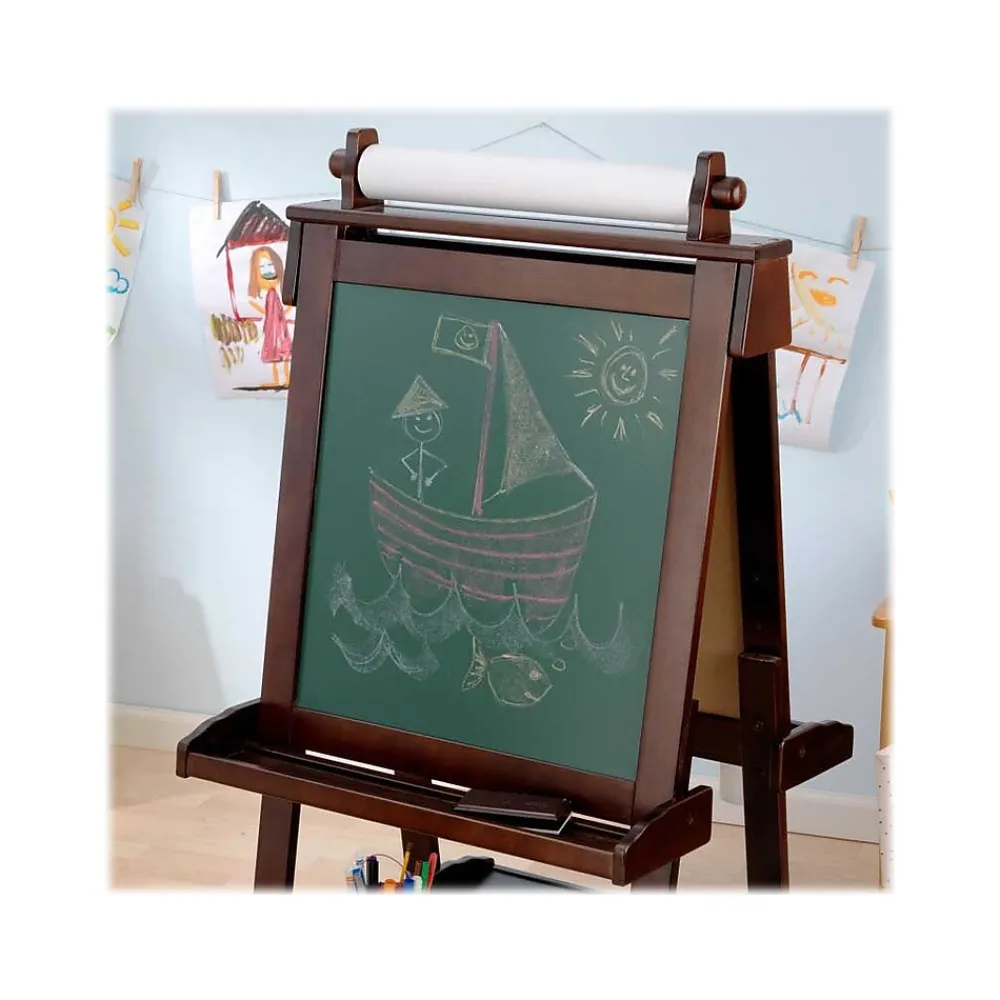 Dry Erase*KidKraft Deluxe Dry/Wet Erase Easel, 48", Espresso Laminated Wood (62019)