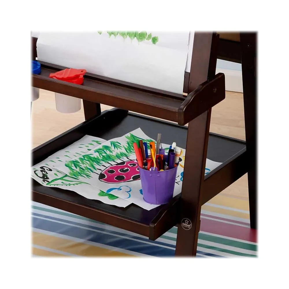 Dry Erase*KidKraft Deluxe Dry/Wet Erase Easel, 48", Espresso Laminated Wood (62019)