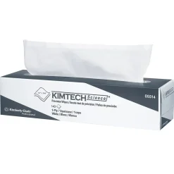 Precision Microfiber Cleaning Wipers, 16.6" x 14.7", White, 140 Wipers/Box (05514)<Kimtech