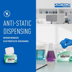 SCIENCE KIMWIPES Delicate Task Durable Fibers Cleaning Wipers, 8.4