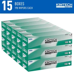 SCIENCE KIMWIPES Delicate Task Nylon Cleaning Wipers, 11.8", White, 198 Wipers/Box, 15/Carton (34133)<Kimtech Hot