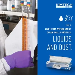 Science Kimwipes Delicate Task Fabric Cleaning Wipers, White, 92 Wipers/Box, 15/Carton (34721)<Kimtech Best