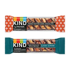 KIND Dark Chocolate Nuts & Sea Salt and Peanut Butter Dark Chocolate Variety Pack, 1.4 oz, 18/Pack (220-02414)